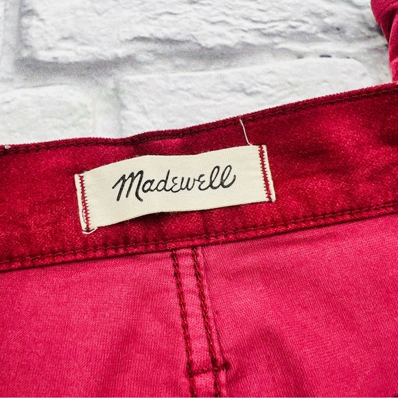 Madewell 10" High Rise Skinny Size 28 Velvet Pants Holiday Party Stretch - Picture 3 of 12